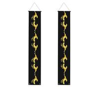 Bannière de porche de remise de diplôme WHJDPP Dancing Banane en peau de banane Décoration de porte, pour extérieur et intérieur, cour, fête, 30,5 x 180,3 cm
