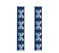 Bannière de porche de remise de diplôme WHJDPP Deer under the Starry Sky Decor Banner Door Sign for Outdoor Indoor Yard Party 30,5 x 180,3 cm