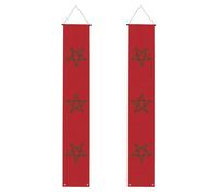 Bannière de porche de remise de diplôme WHJDPP Drapeau du Maroc Décoration de porte, pour extérieur et intérieur, cour, fête, 30,5 x 180,3 cm