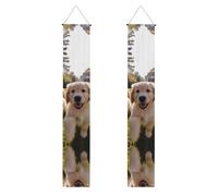 Bannière de porche de remise de diplôme WHJDPP Golden Retriever Puppies - Décoration de porte, pour extérieur et intérieur - 30,5 x 180,3 cm