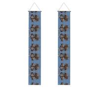 Bannière de porche de remise de diplôme WHJDPP Squirrel Eating Squirrels Picture Decor Banner Door Sign pour extérieur intérieur cour fête 30,5 x 180,3 cm