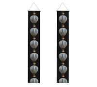 Bannière de porche de remise de diplôme WHJSHOP Aerial Love Hot Air Balloon Pattern Decor Banner Door Sign for Outdoor Indoor Yard Party 30,5 x 180,3 cm