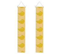 Bannière de porche de remise de diplôme WHJSHOP avec motif banane de dessin animé, pour extérieur et intérieur, cour, fête, 30,5 x 180,3 cm