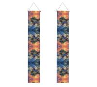 Bannière de porche de remise de diplôme WHJSHOP Bass Fishing Wave Pattern Decor Banner Door Sign, pour extérieur et intérieur, cour, fête, 30,5 x 180,3 cm