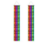 Bannière de porche de remise de diplôme WHJSHOP crayons colorés à motif de crayons de couleur, bannière de porte, pour extérieur et intérieur, cour, fête, 30,5 x 180,3 cm