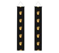 Bannière de porche de remise de diplôme WHJSHOP Delicious French Fries Pattern Decor Banner Door Sign for Outdoor Indoor Yard Party 30,5 x 180,3 cm