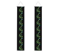 Bannière de porche de remise de diplôme WHJSHOP en verre tricolore motif serpent, bannière de porte, pour extérieur et intérieur, cour, fête, 30,5 x 180,3 cm