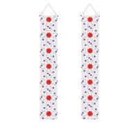 Bannière de porche de remise de diplôme WHJSHOP rotative à huit sens avec motif floral décoratif pour extérieur intérieur cour fête 30,5 x 180,3 cm