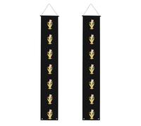 Bannière de porche de remise de diplôme WHJSHOP Tulipes et chatons Motif bouquet de tulipes et chatons, bannière de porte, pour extérieur et intérieur, cour, fête, 30,5 x 180,3 cm