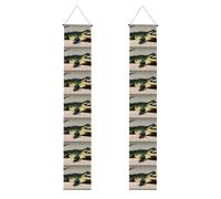 Bannière de porche de remise de diplôme YYHHAOFA à grande bouche imprimée crocodile - Bannière décorative pour extérieur et intérieur - 30,5 x 180,3 cm