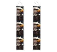 Bannière de porche de remise de diplôme YYHHAOFA avec aigle patriotique imprimé, bannière de porte, pour extérieur et intérieur, cour, fête, 30,5 x 180,3 cm