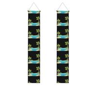 Bannière de porche de remise de diplôme YYHHAOFA bleue imprimée plage bannière de porte, pour extérieur et intérieur, cour, fête, 30,5 x 180,3 cm