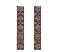 Bannière de porche de remise de diplôme YYHHAOFA Boho Mandala Fleurs Colorées Imprimé Bannière Décoration Panneau de porte, pour extérieur et intérieur, cour, fête, 30,5 x 180,3 cm