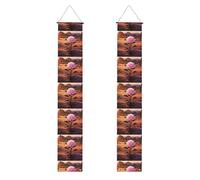 Bannière de porche de remise de diplôme YYHHAOFA Desert Rose imprimée Bannière décorative pour extérieur intérieur cour fête 30,5 x 180,3 cm