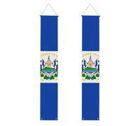 Bannière de porche de remise de diplôme YYHHAOFA El Salvador imprimée pour extérieur et intérieur 30,5 x 180,3 cm