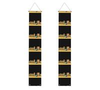 Bannière de porche de remise de diplôme YYHHAOFA Little Bear récoltant du blé - Bannière décorative pour extérieur et intérieur - 30,5 x 180,3 cm