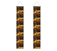 Bannière de porche de remise de diplôme YYHHAOFA Little Bee en fleur jaune imprimée bannière décorative panneau de porte, pour extérieur et intérieur, cour, fête, 30,5 x 180,3 cm