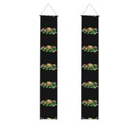 Bannière de porche de remise de diplôme YYHHAOFA Little Tortle in the Petals - Bannière décorative imprimée pour extérieur et intérieur - 30,5 x 180,3 cm