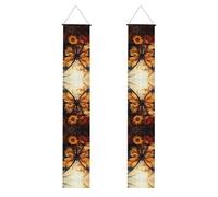 Bannière de porche de remise de diplôme YYHHAOFA orange jaune champ fleurs imprimée bannière décorative bannière de porte, pour extérieur et intérieur, cour, fête, 30,5 x 180,3 cm