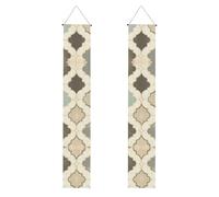 Bannière de porche de remise de diplôme YYHHAOFA quadrilobe grise imprimée pour extérieur intérieur cour fête 30,5 x 180,3 cm