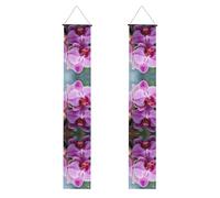 Bannière de porche de remise de diplôme YYHWHJDE avec impression florale nationale malaisienne, pour extérieur et intérieur, cour, fête, 30,5 x 180,3 cm