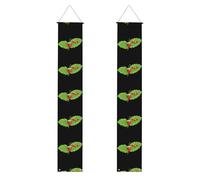 Bannière de porche de remise de diplôme YYHWHJDE avec motif de fraise à grandes feuilles, pour extérieur et intérieur, cour, fête, 30,5 x 180,3 cm