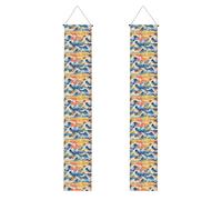 Bannière de porche de remise de diplôme YYHWHJDE Beach Maui Hawaï coucher de soleil vagues nuages Impression décorative pour extérieur intérieur cour fête 30,5 x 180,3 cm