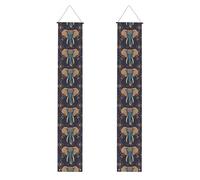 Bannière de porche de remise de diplôme YYHWHJDE belle impression éléphant bannière décorative panneau de porte, pour extérieur et intérieur, cour, fête, 30,5 x 180,3 cm