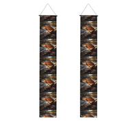 Bannière de porche de remise de diplôme YYHWHJDE Brook Trout Fly Fishing Printing Decor Banner Door Sign pour extérieur intérieur cour fête 30,5 x 180,3 cm