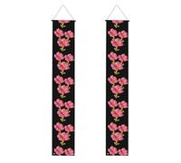 Bannière de porche de remise de diplôme YYHWHJDE Campsis Grandiflora Impression décorative pour extérieur intérieur cour fête 30,5 x 180,3 cm