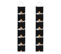 Bannière de porche de remise de diplôme YYHWHJDE Cat on the plane Impression Décoration de porte, pour extérieur et intérieur, cour, fête, 30,5 x 180,3 cm