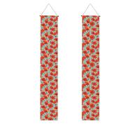 Bannière de porche de remise de diplôme YYHWHJDE coquelicot impression fleurs décoration bannière panneau de porte, pour extérieur intérieur cour fête 30,5 x 180,3 cm