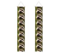Bannière de porche de remise de diplôme YYHWHJDE Hérisson Impression Décoration Panneau de porte, pour extérieur et intérieur, cour, fête, 30,5 x 180,3 cm