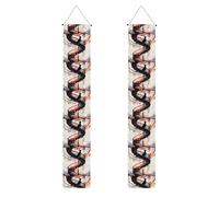 Bannière de porche de remise de diplôme YYHWHJDE Little Black Cat on the Spiral Staircase Impression décorative Panneau de porte pour extérieur intérieur cour fête 30,5 x 180,3 cm