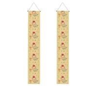 Bannière de porche de remise de diplôme YYHWHJDE petite fleur avec joli chien imprimé bannière décorative panneau de porte, pour extérieur et intérieur, cour, fête, 30,5 x 180,3 cm