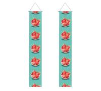 Bannière de porche de remise de diplôme YYHWHJDE rafraîchissante motif pastèque bol de glace impression décoration bannière de porte, pour extérieur et intérieur, cour, fête, 30,5 x 180,3 cm