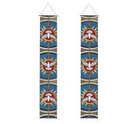 Bannière de porche de remise de diplôme YYHWHJDE Saint Esprit Christia Impression Décoration Bannière Panneau de porte, pour extérieur et intérieur, cour, fête, 30,5 x 180,3 cm