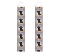 Bannière de porche de remise de diplôme YYHWHJDE Shy Little Black Dog Printing Décoration de porte, pour extérieur et intérieur, cour, fête, 30,5 x 180,3 cm