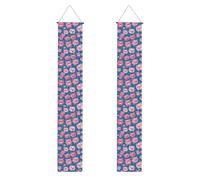 Bannière de porche de remise de diplôme YYHWHJDE sourire cochon rose impression bannière décorative bannière de porte, pour extérieur et intérieur, cour, fête, 30,5 x 180,3 cm