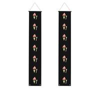Bannière de porche de remise de diplôme YYHWHJDE Sweet Watermelon Ice Cream Printing Decor Banner Door Sign, pour extérieur et intérieur, cour, fête, 30,5 x 180,3 cm