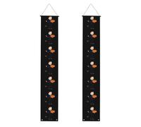 Bannière de porche de remise de diplôme YYHWHJDE The Black Cat Ghost behind the little boy Impression décorative pour extérieur intérieur cour fête 30,5 x 180,3 cm