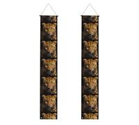 Bannière de porche de remise de diplôme YYHWHJDE The Deep Eyed Leopard Printing Decor Banner Door Sign, pour extérieur et intérieur, cour, fête, 30,5 x 180,3 cm