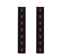 Bannière de porche de remise de diplôme YYHWHJDE The Devil's Face Impression Décoration Panneau de porte, pour extérieur et intérieur, cour, fête, 30,5 x 180,3 cm