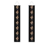 Bannière de porche de remise de diplôme YYHWHJDE The Friendly Bear Family - Impression décorative pour extérieur et intérieur - 30,5 x 180,3 cm