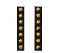 Bannière de porche de remise de diplôme YYHWHJDE The Friendly Smile Sun, impression de soleil, bannière décorative pour extérieur et intérieur, cour, fête, 30,5 x 180,3 cm