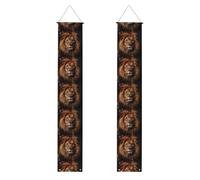 Bannière de porche de remise de diplôme YYHWHJDE The Lion's Gaze Impression Décoration de porte, pour extérieur et intérieur, cour, fête, 30,5 x 180,3 cm