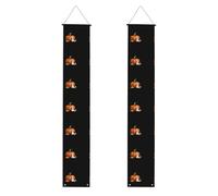 Bannière de porche de remise de diplôme YYHWHJDE The little rabbit next to the pumpkin Printing Decor Banner Door Sign, pour extérieur et intérieur, cour, fête, 30,5 x 180,3 cm