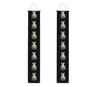 Bannière de porche de remise de diplôme YYHWHJDE The Little White Rabbit on the Easter Egg Printing Decor Banner Door Sign, pour extérieur et intérieur, cour, fête, 30,5 x 180,3 cm