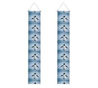 Bannière de porche de remise de diplôme YYHWHJDE Winter Pingouin Impression Bannière décorative Panneau de porte, pour extérieur et intérieur, cour, fête, 30,5 x 180,3 cm
