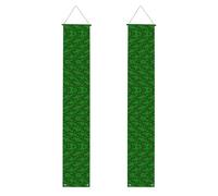 Bannière de porche décorative à paillettes pour la Saint-Patrick (verticale) adaptée pour une suspension en extérieur 30 x 188 cm